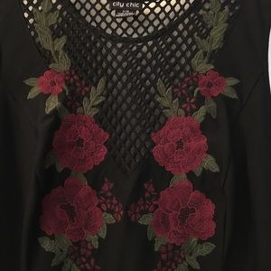 Dress black with Roses. 16W